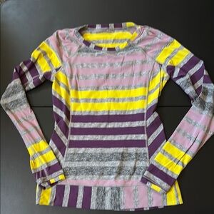 lululemon athletica Multicolor Striped Long Sleeve Tee